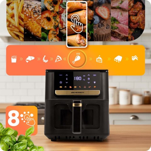 Frytkownica beztłuszczowa Air fryer Berdsen BD-655 czarna Frytkownica beztłuszczowa Air fryer Berdsen BD-655 czarna