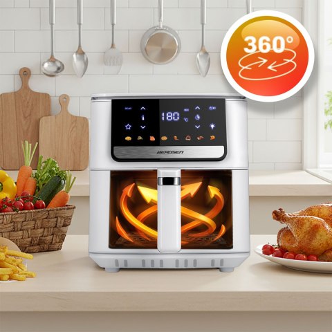 Frytkownica beztłuszczowa Air fryer Berdsen BD-662 biała Frytkownica beztłuszczowa Air fryer Berdsen BD-662 biała