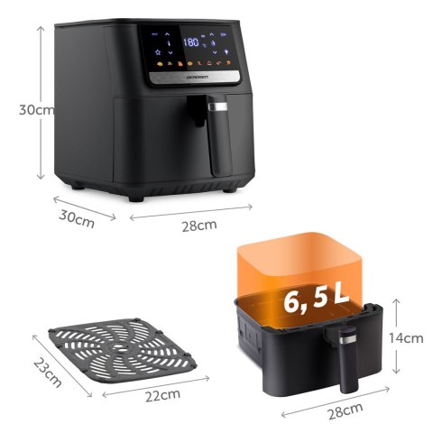 Frytkownica beztłuszczowa Air fryer Berdsen BD-662 czarna Frytkownica beztłuszczowa Air fryer Berdsen BD-662 czarna