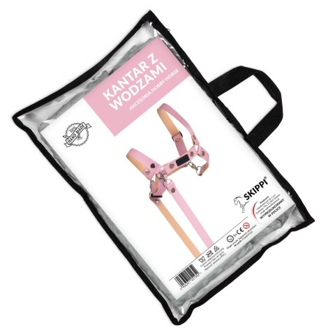 Skippi Kantar dla Hobby Horse - wodze, ekoskóra - różowy Skippi Kantar dla Hobby Horse - wodze, ekoskóra - różowy