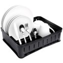 Suszarka do naczyń na naczynia stojąca plastikowa czarna 39.5x31x12cm VILDE 229061-C Suszarka do naczyń na naczynia stojąca plastikowa czarna 39.5x31x12cm VILDE 229061-C