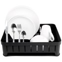 Suszarka do naczyń na naczynia stojąca plastikowa czarna 39.5x31x12cm VILDE 229061-C Suszarka do naczyń na naczynia stojąca plastikowa czarna 39.5x31x12cm VILDE 229061-C