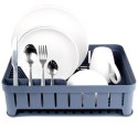Suszarka do naczyń na naczynia stojąca plastikowa szara 39.5x31x12cm VILDE 229061-S Suszarka do naczyń na naczynia stojąca plastikowa szara 39.5x31x12cm VILDE 229061-S