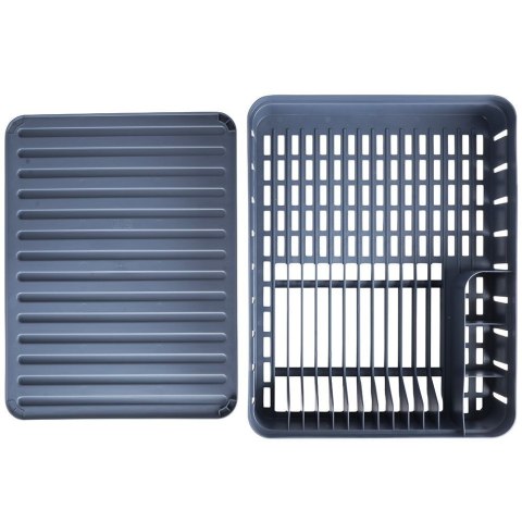 Suszarka do naczyń na naczynia stojąca plastikowa szara 39.5x31x12cm VILDE 229061-S Suszarka do naczyń na naczynia stojąca plastikowa szara 39.5x31x12cm VILDE 229061-S
