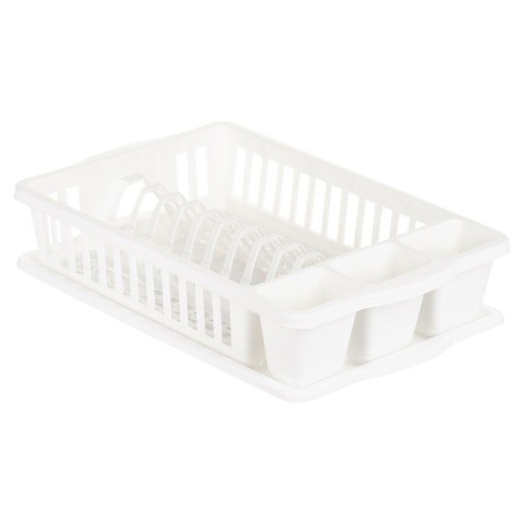 Suszarka do naczyń plastikowa na naczynia stojąca biała 39.5x26x8.5cm VILDE 229178 Suszarka do naczyń plastikowa na naczynia stojąca biała 39.5x26x8.5cm VILDE 229178