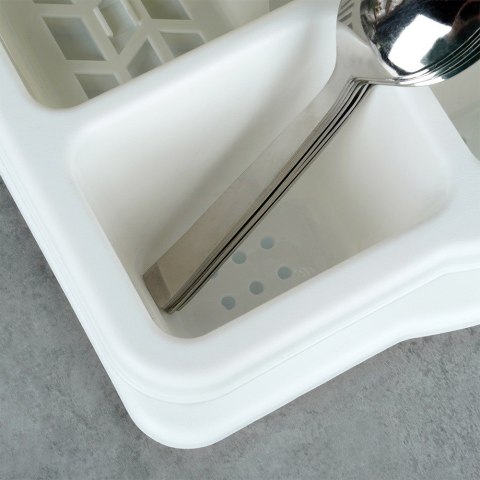Suszarka do naczyń plastikowa na naczynia stojąca biała 39.5x26x8.5cm VILDE 229178 Suszarka do naczyń plastikowa na naczynia stojąca biała 39.5x26x8.5cm VILDE 229178