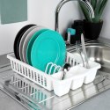Suszarka do naczyń plastikowa na naczynia stojąca biała 39.5x26x8.5cm VILDE 229178 Suszarka do naczyń plastikowa na naczynia stojąca biała 39.5x26x8.5cm VILDE 229178