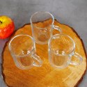 Szklanki do kawy herbaty z uchem 230ml 3 sztuki zestaw szklanek komplet EXCELLENT HOUSEWARE 139421 Szklanki do kawy herbaty z uchem 230ml 3 sztuki zestaw szklanek komplet EXCELLENT HOUSEWARE 139421