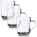 Szklanki do kawy herbaty z uchem 230ml 3 sztuki zestaw szklanek komplet EXCELLENT HOUSEWARE 139421 Szklanki do kawy herbaty z uchem 230ml 3 sztuki zestaw szklanek komplet EXCELLENT HOUSEWARE 139421