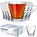 Szklanki do kawy herbaty z uchem 250ml 6 szt zestaw szklanek komplet VILDE 139613 Szklanki do kawy herbaty z uchem 250ml 6 szt zestaw szklanek komplet VILDE 139613