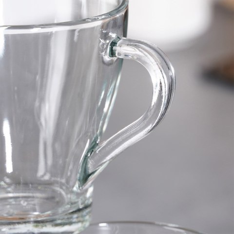 Szklanki do kawy herbaty z uchem 250ml 6 szt zestaw szklanek komplet VILDE 139613 Szklanki do kawy herbaty z uchem 250ml 6 szt zestaw szklanek komplet VILDE 139613