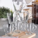 Szklanki do kawy herbaty z uchem 250ml 6 szt zestaw szklanek komplet VILDE 139613 Szklanki do kawy herbaty z uchem 250ml 6 szt zestaw szklanek komplet VILDE 139613
