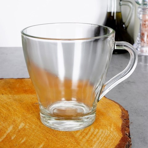 Szklanki do kawy herbaty z uchem 280ml 4 sztuki zestaw szklanek komplet EXCELLENT HOUSEWARE 139424 Szklanki do kawy herbaty z uchem 280ml 4 sztuki zestaw szklanek komplet EXCELLENT HOUSEWARE 139424