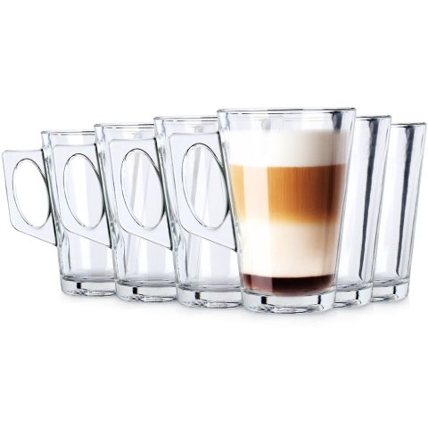 Szklanki do kawy latte macchiato 255ml 6 szt zestaw szklanek komplet VILDE 139614 Szklanki do kawy latte macchiato 255ml 6 szt zestaw szklanek komplet VILDE 139614