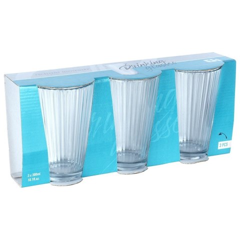 Szklanki do napojów 270ml 3 sztuki zestaw szklanek komplet EXCELLENT HOUSEWARE 139633 Szklanki do napojów 270ml 3 sztuki zestaw szklanek komplet EXCELLENT HOUSEWARE 139633