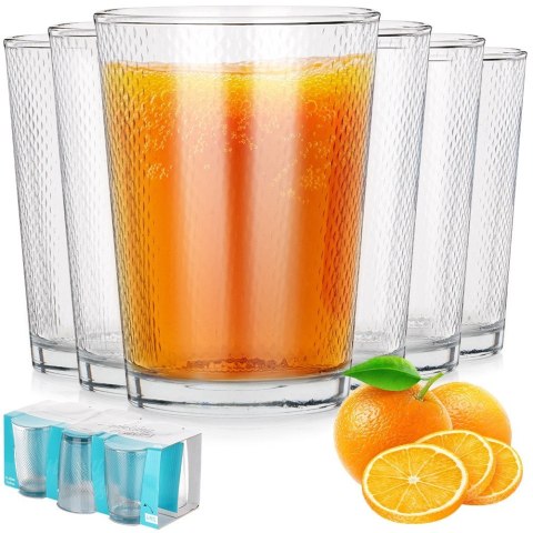 Szklanki do napojów wysokie 425ml 6 sztuk zestaw szklanek komplet EXCELLENT HOUSEWARE 139778 Szklanki do napojów wysokie 425ml 6 sztuk zestaw szklanek komplet EXCELLENT HOUSEWARE 139778