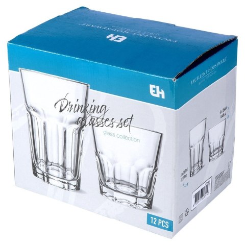Szklanki do napojów zimnych mix 230 / 330ml 12 szt zestaw szklanek EXCELLENT HOUSEWARE 139427 Szklanki do napojów zimnych mix 230 / 330ml 12 szt zestaw szklanek EXCELLENT HOUSEWARE 139427