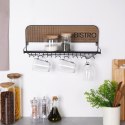 Wieszak na kieliszki kubki filiżanki ścienny półka uchwyt 48x12x20cm BISTRO VILDE 229102 Wieszak na kieliszki kubki filiżanki ścienny półka uchwyt 48x12x20cm BISTRO VILDE 229102