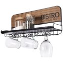 Wieszak na kieliszki kubki filiżanki ścienny półka uchwyt 48x12x20cm BISTRO VILDE 229102 Wieszak na kieliszki kubki filiżanki ścienny półka uchwyt 48x12x20cm BISTRO VILDE 229102