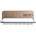 Wieszak na kieliszki kubki filiżanki ścienny półka uchwyt 48x12x20cm BISTRO VILDE 229102 Wieszak na kieliszki kubki filiżanki ścienny półka uchwyt 48x12x20cm BISTRO VILDE 229102