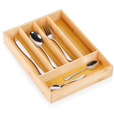 Wkład na sztućce do szuflady szuflad organizer bambusowy 25x35cm VILDE 229199 Wkład na sztućce do szuflady szuflad organizer bambusowy 25x35cm VILDE 229199