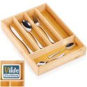 Wkład na sztućce do szuflady szuflad organizer bambusowy 25x35cm VILDE 229199 Wkład na sztućce do szuflady szuflad organizer bambusowy 25x35cm VILDE 229199