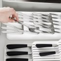 Wkład na sztućce do szuflady szuflad organizer biały 39x17cm VILDE 229011-B Wkład na sztućce do szuflady szuflad organizer biały 39x17cm VILDE 229011-B