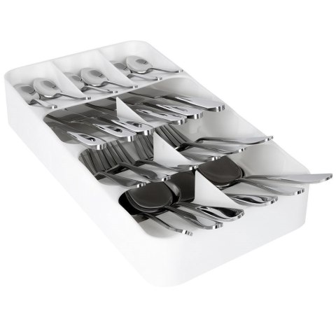 Wkład na sztućce do szuflady szuflad organizer biały 39x17cm VILDE 229011-B Wkład na sztućce do szuflady szuflad organizer biały 39x17cm VILDE 229011-B