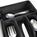Wkład na sztućce do szuflady szuflad organizer czarny 36x25.5cm VILDE 229048-C Wkład na sztućce do szuflady szuflad organizer czarny 36x25.5cm VILDE 229048-C