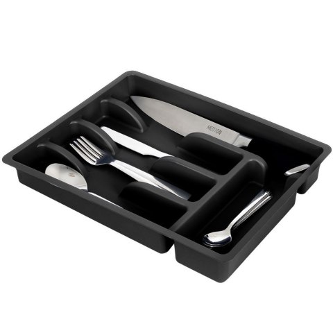 Wkład na sztućce do szuflady szuflad organizer czarny 36x25.5cm VILDE 229048-C Wkład na sztućce do szuflady szuflad organizer czarny 36x25.5cm VILDE 229048-C