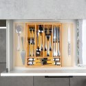 Wkład na sztućce do szuflady szuflad organizer rozsuwany bambusowy 28-45x33.5cm VILDE 229196 Wkład na sztućce do szuflady szuflad organizer rozsuwany bambusowy 28-45x33.5cm VILDE 229196