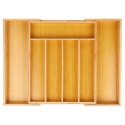 Wkład na sztućce do szuflady szuflad organizer rozsuwany bambusowy 28-45x33.5cm VILDE 229196 Wkład na sztućce do szuflady szuflad organizer rozsuwany bambusowy 28-45x33.5cm VILDE 229196
