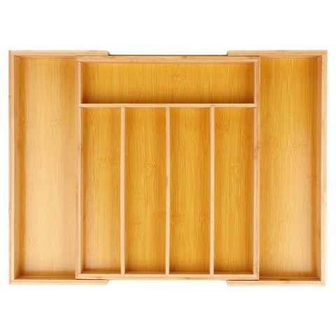Wkład na sztućce do szuflady szuflad organizer rozsuwany bambusowy 28-45x33.5cm VILDE 229196 Wkład na sztućce do szuflady szuflad organizer rozsuwany bambusowy 28-45x33.5cm VILDE 229196