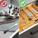 Wkład na sztućce do szuflady szuflad organizer rozsuwany bambusowy 35.5-54.5x45.5cm VILDE 229200 Wkład na sztućce do szuflady szuflad organizer rozsuwany bambusowy 35.5-54.5x45.5cm VILDE 229200