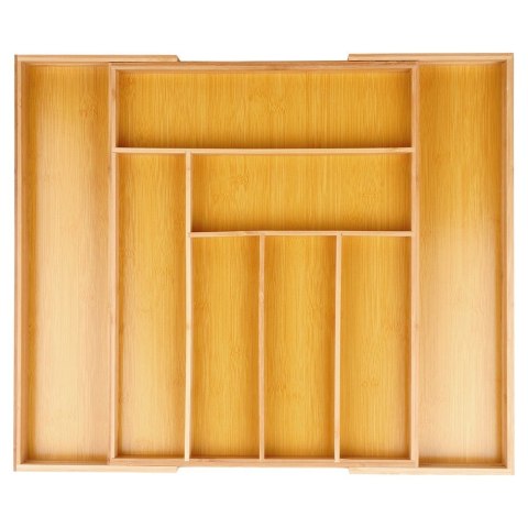 Wkład na sztućce do szuflady szuflad organizer rozsuwany bambusowy 35.5-54.5x45.5cm VILDE 229200 Wkład na sztućce do szuflady szuflad organizer rozsuwany bambusowy 35.5-54.5x45.5cm VILDE 229200