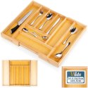 Wkład na sztućce do szuflady szuflad organizer rozsuwany bambusowy 35.5-54.5x45.5cm VILDE 229200 Wkład na sztućce do szuflady szuflad organizer rozsuwany bambusowy 35.5-54.5x45.5cm VILDE 229200