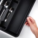 Wkład na sztućce do szuflady szuflad organizer rozsuwany czarny 33-56.5x37.5cm VILDE 229130 Wkład na sztućce do szuflady szuflad organizer rozsuwany czarny 33-56.5x37.5cm VILDE 229130