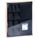 Wkład na sztućce do szuflady szuflad organizer rozsuwany czarny 40x31cm VILDE 229145 Wkład na sztućce do szuflady szuflad organizer rozsuwany czarny 40x31cm VILDE 229145