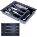 Wkład na sztućce do szuflady szuflad organizer szary 36x25.5cm VILDE 229048-S Wkład na sztućce do szuflady szuflad organizer szary 36x25.5cm VILDE 229048-S
