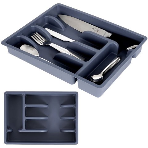 Wkład na sztućce do szuflady szuflad organizer szary 36x25.5cm VILDE 229048-S Wkład na sztućce do szuflady szuflad organizer szary 36x25.5cm VILDE 229048-S