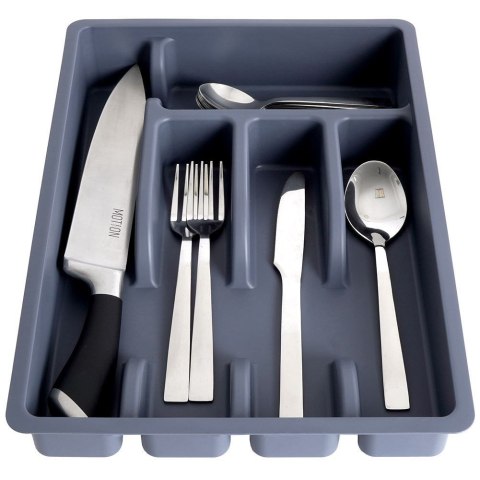 Wkład na sztućce do szuflady szuflad organizer szary 36x25.5cm VILDE 229048-S Wkład na sztućce do szuflady szuflad organizer szary 36x25.5cm VILDE 229048-S