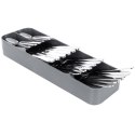 Wkład na sztućce do szuflady szuflad organizer szary 39x11.5cm VILDE 229010-S Wkład na sztućce do szuflady szuflad organizer szary 39x11.5cm VILDE 229010-S