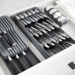 Wkład na sztućce do szuflady szuflad organizer szary 39x17cm VILDE 229011-S