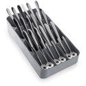 Wkład na sztućce do szuflady szuflad organizer szary 39x17cm VILDE 229011-S Wkład na sztućce do szuflady szuflad organizer szary 39x17cm VILDE 229011-S