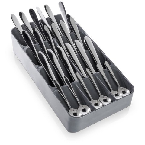 Wkład na sztućce do szuflady szuflad organizer szary 39x17cm VILDE 229011-S Wkład na sztućce do szuflady szuflad organizer szary 39x17cm VILDE 229011-S