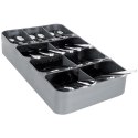 Wkład na sztućce do szuflady szuflad organizer szary 39x17cm VILDE 229011-S Wkład na sztućce do szuflady szuflad organizer szary 39x17cm VILDE 229011-S
