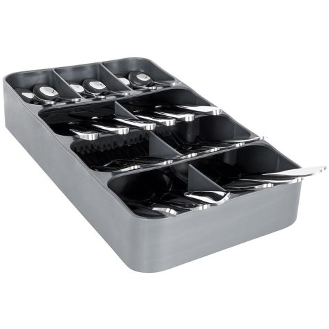 Wkład na sztućce do szuflady szuflad organizer szary 39x17cm VILDE 229011-S Wkład na sztućce do szuflady szuflad organizer szary 39x17cm VILDE 229011-S
