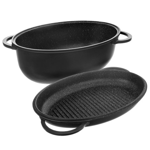 Brytfanna gęsiarka z pokrywką do piekarnika granitowa 2w1 GRANDE 10L 43x28cm ORION 127029 Brytfanna gęsiarka z pokrywką do piekarnika granitowa 2w1 GRANDE 10L 43x28cm ORION 127029