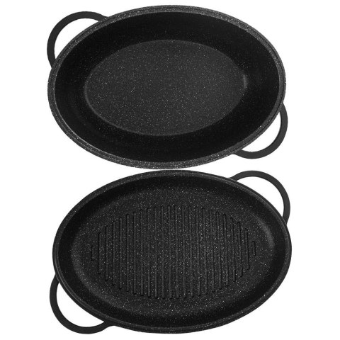 Brytfanna gęsiarka z pokrywką do piekarnika granitowa 3w1 GRANDE 10L 43x28cm ORION 127027 Brytfanna gęsiarka z pokrywką do piekarnika granitowa 3w1 GRANDE 10L 43x28cm ORION 127027
