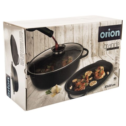 Brytfanna gęsiarka z pokrywką do piekarnika granitowa 3w1 GRANDE 10L 43x28cm ORION 127027 Brytfanna gęsiarka z pokrywką do piekarnika granitowa 3w1 GRANDE 10L 43x28cm ORION 127027